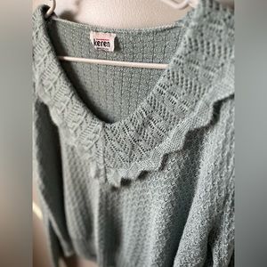 Vintage Keren knit v-neck blouse small